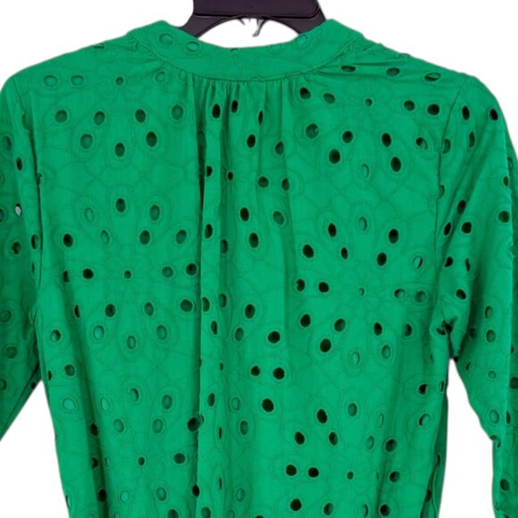 R.N Studio By Ronni Women's Pullover Lined Green Eyelet Dress Size XS NWT $89.00 - Picture 5 of 13